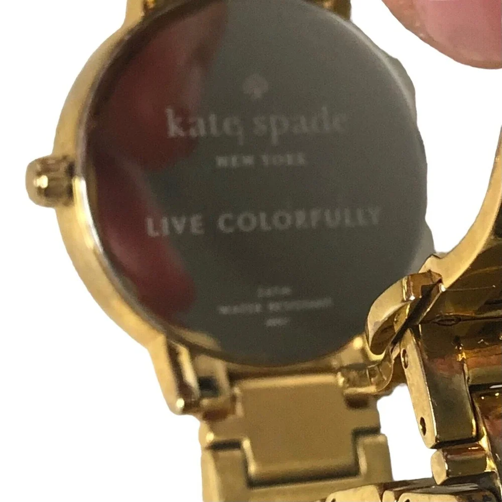 Kate Spade New York Gold Tone Mother of Pearl Crystal Accent‎ Watch
